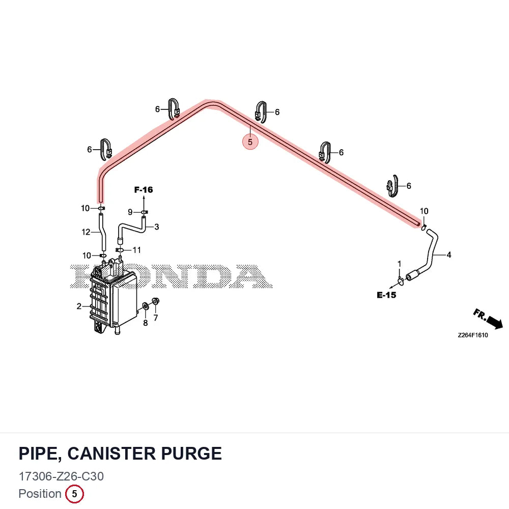 PIPE, CANISTER PURGE