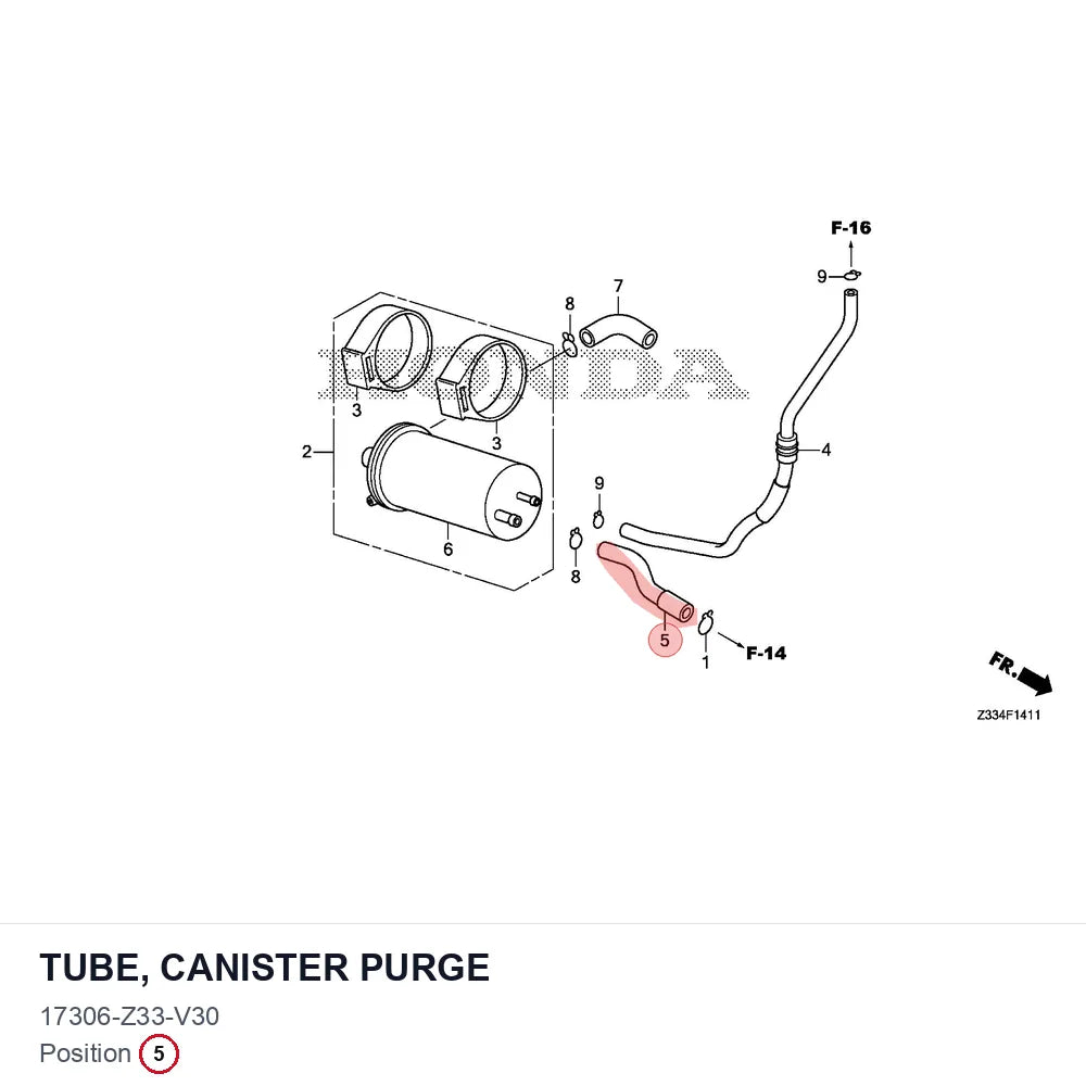 TUBE, CANISTER PURGE