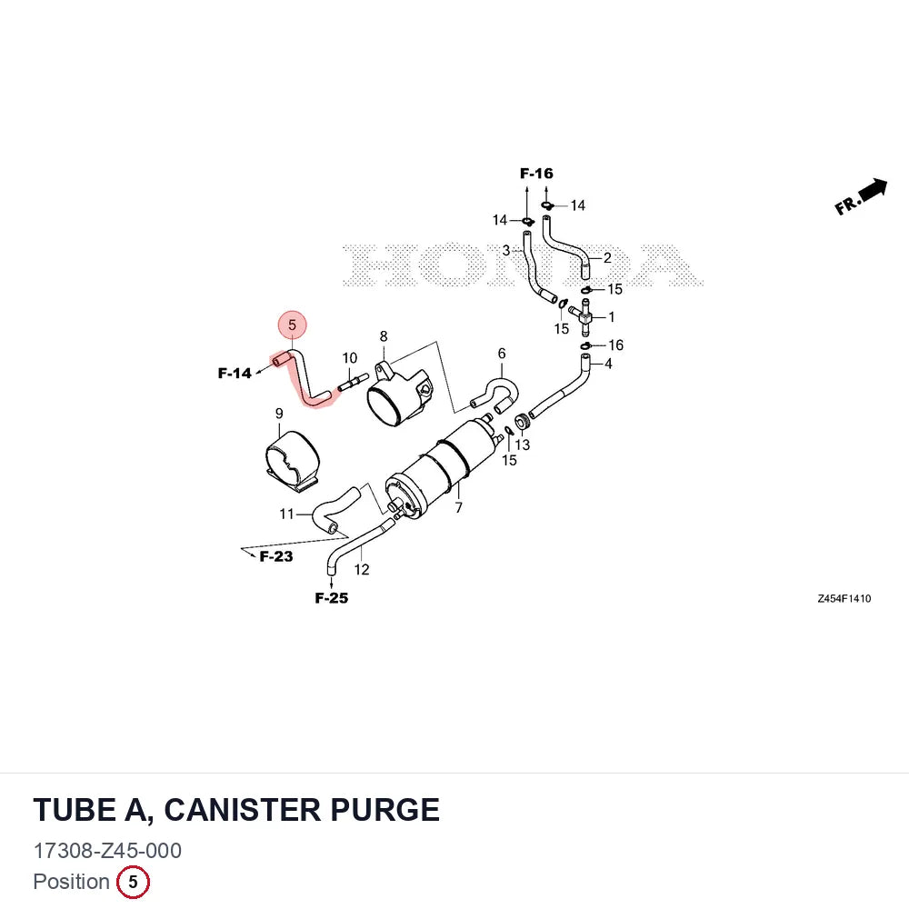 TUBE A, CANISTER PURGE