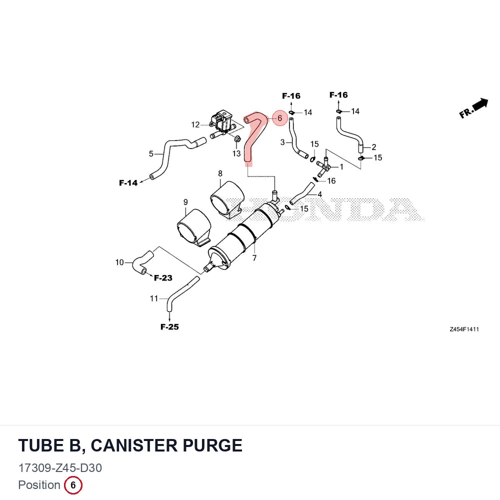 TUBE B, CANISTER PURGE
