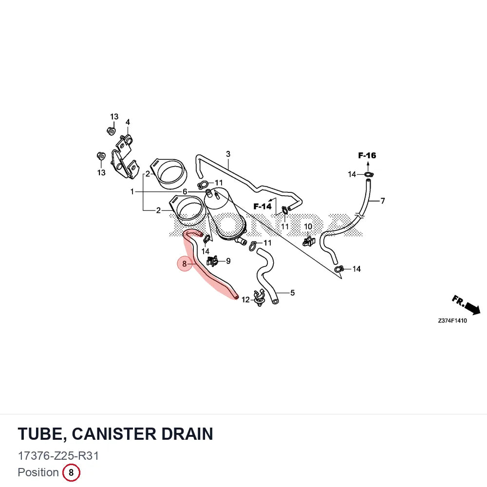 TUBE, CANISTER DRAIN