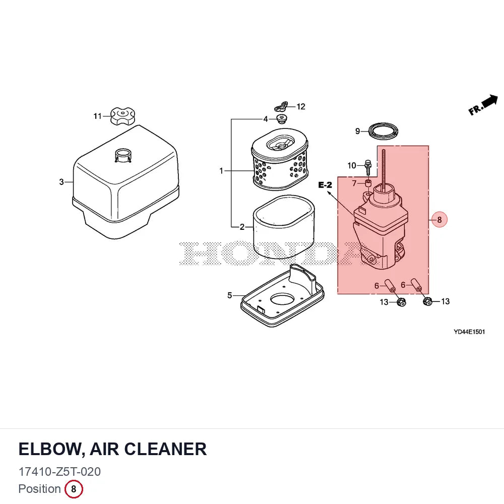 ELBOW, AIR CLEANER