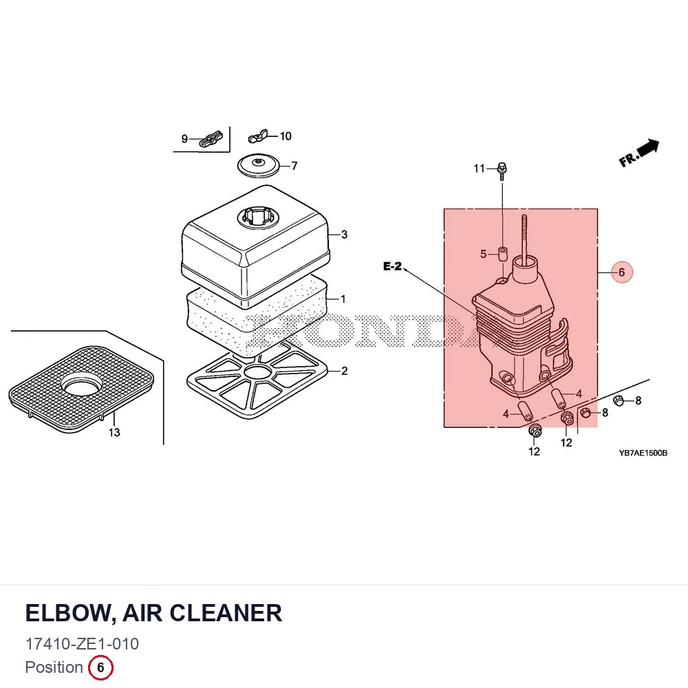 ELBOW, AIR CLEANER