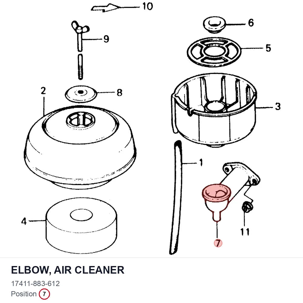 ELBOW, AIR CLEANER