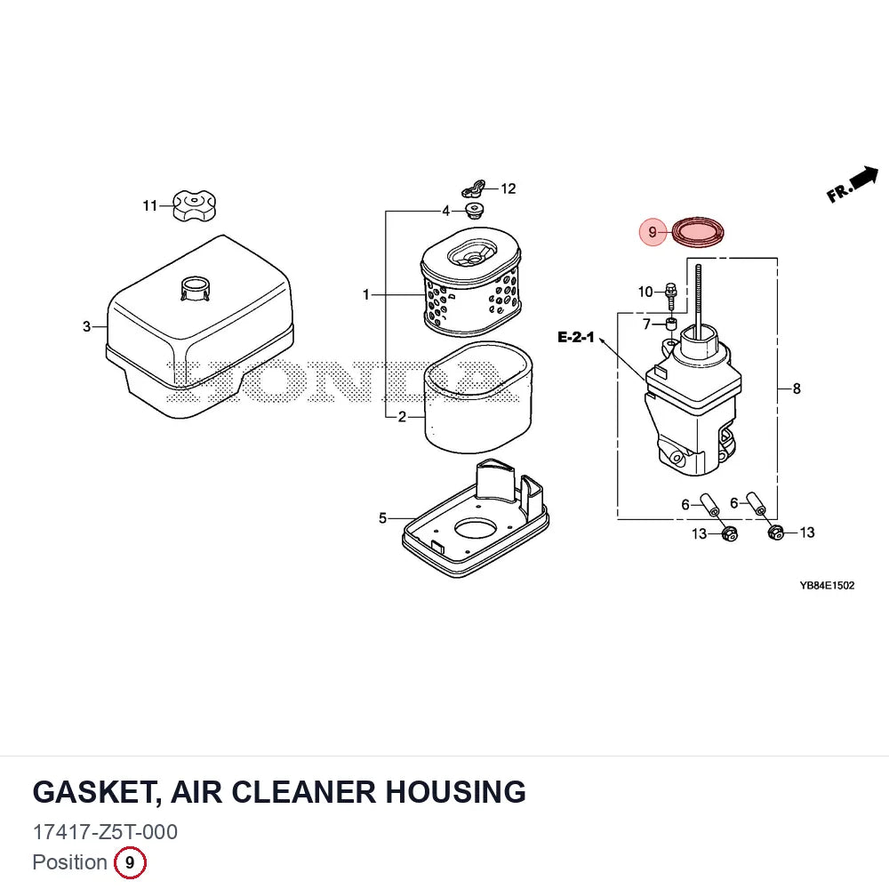 GASKET, AIR CLEANER HOUSING