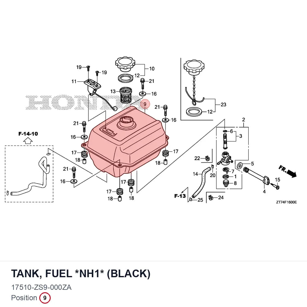 TANK, FUEL *NH1* (BLACK)