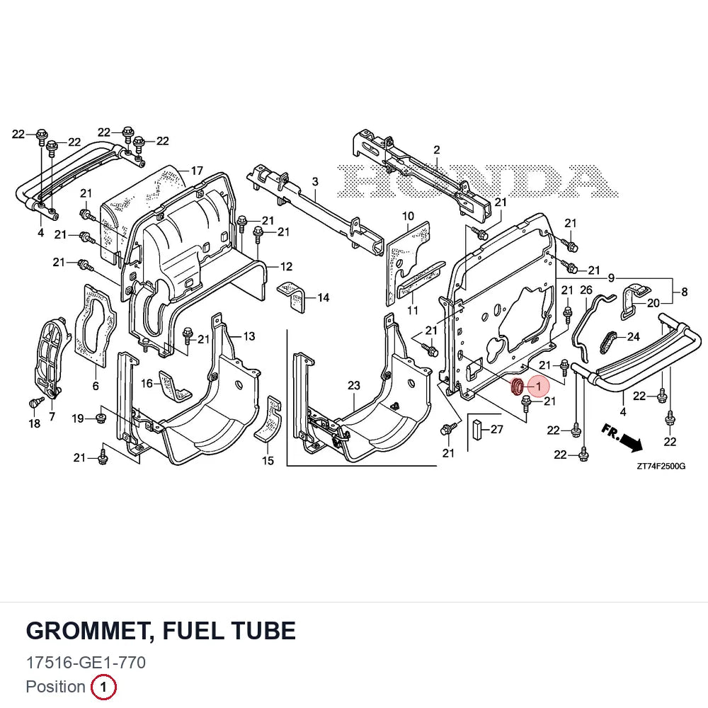 GROMMET, FUEL TUBE