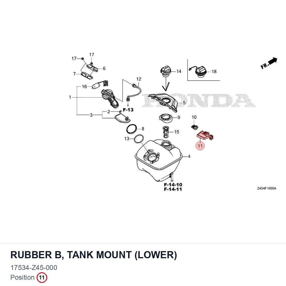 RUBBER B, TANK MOUNT (LOWER)