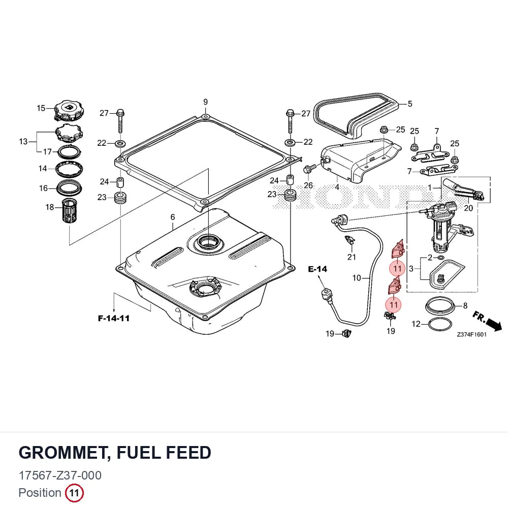 GROMMET, FUEL FEED