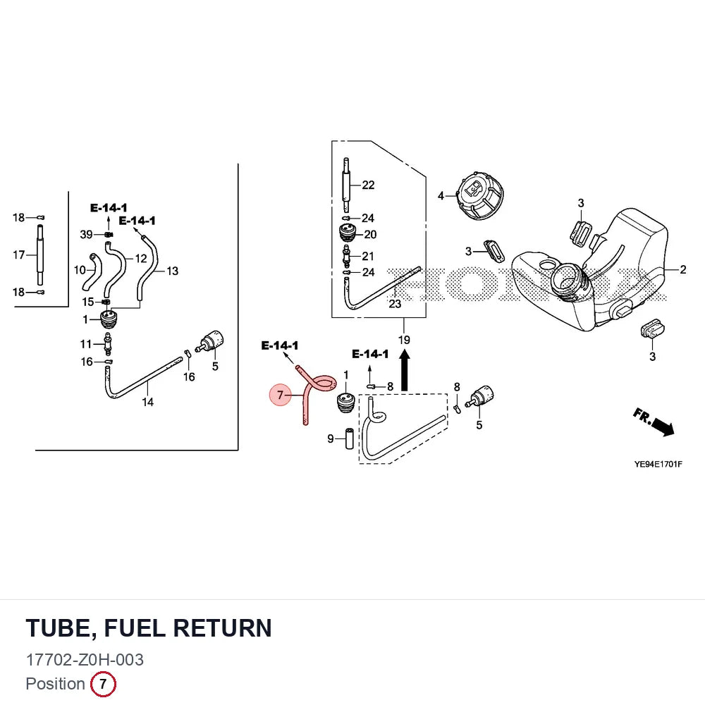 TUBE, FUEL RETURN