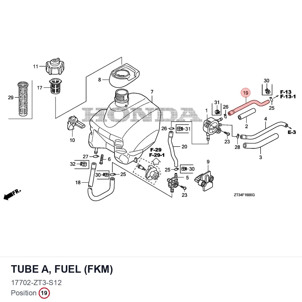 TUBE A, FUEL (FKM)