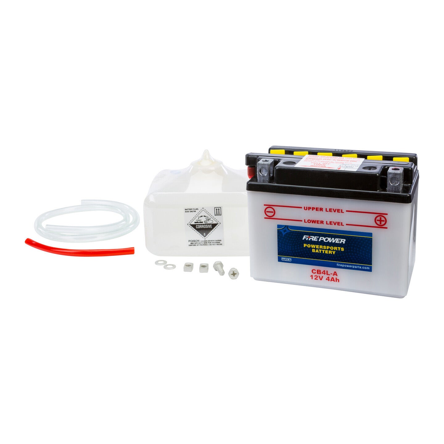 Fire Power 12V Heavy Duty Battery with Acid Pack CB4L-A