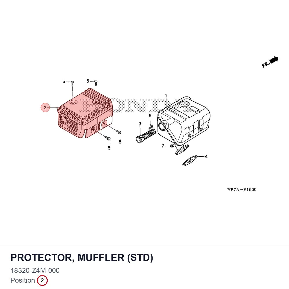PROTECTOR, MUFFLER (STD)