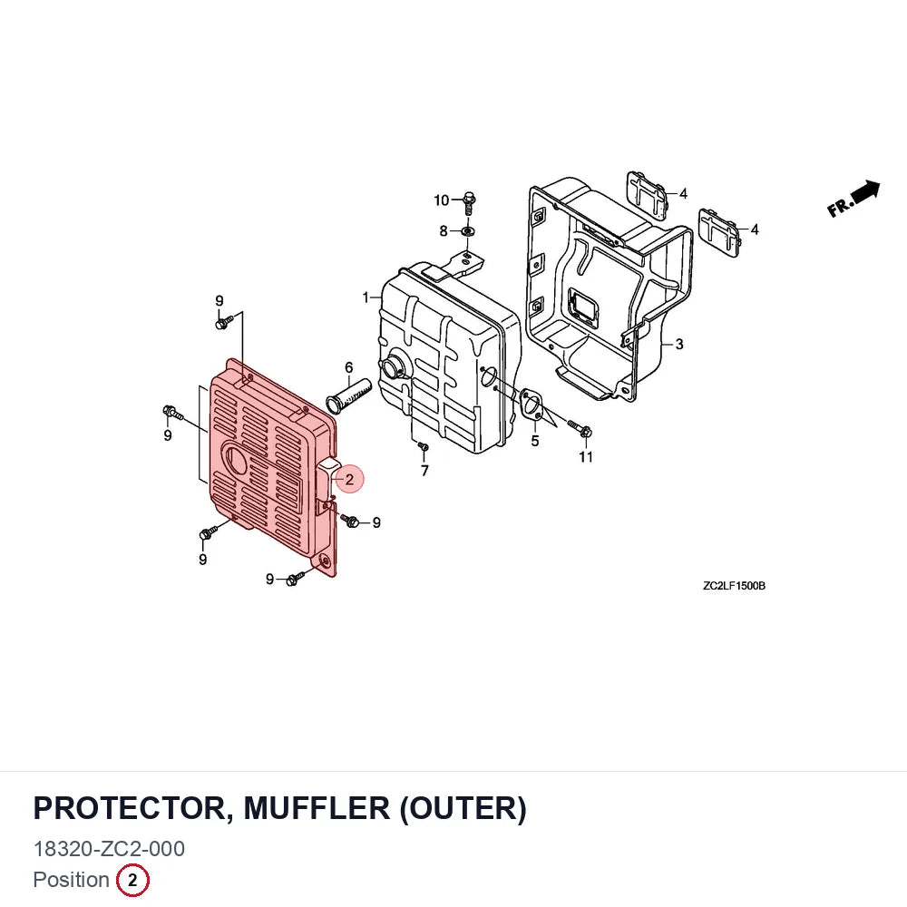 PROTECTOR, MUFFLER (OUTER)
