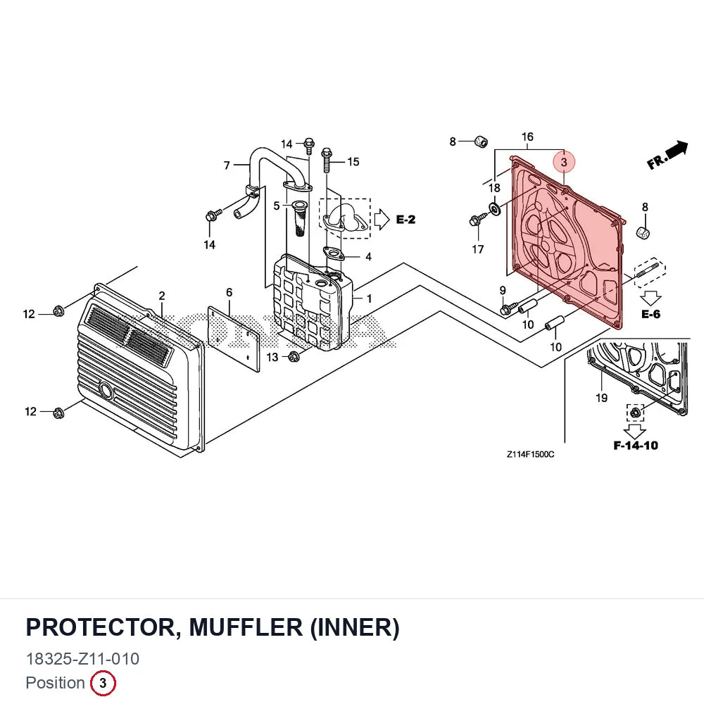 PROTECTOR, MUFFLER (INNER)