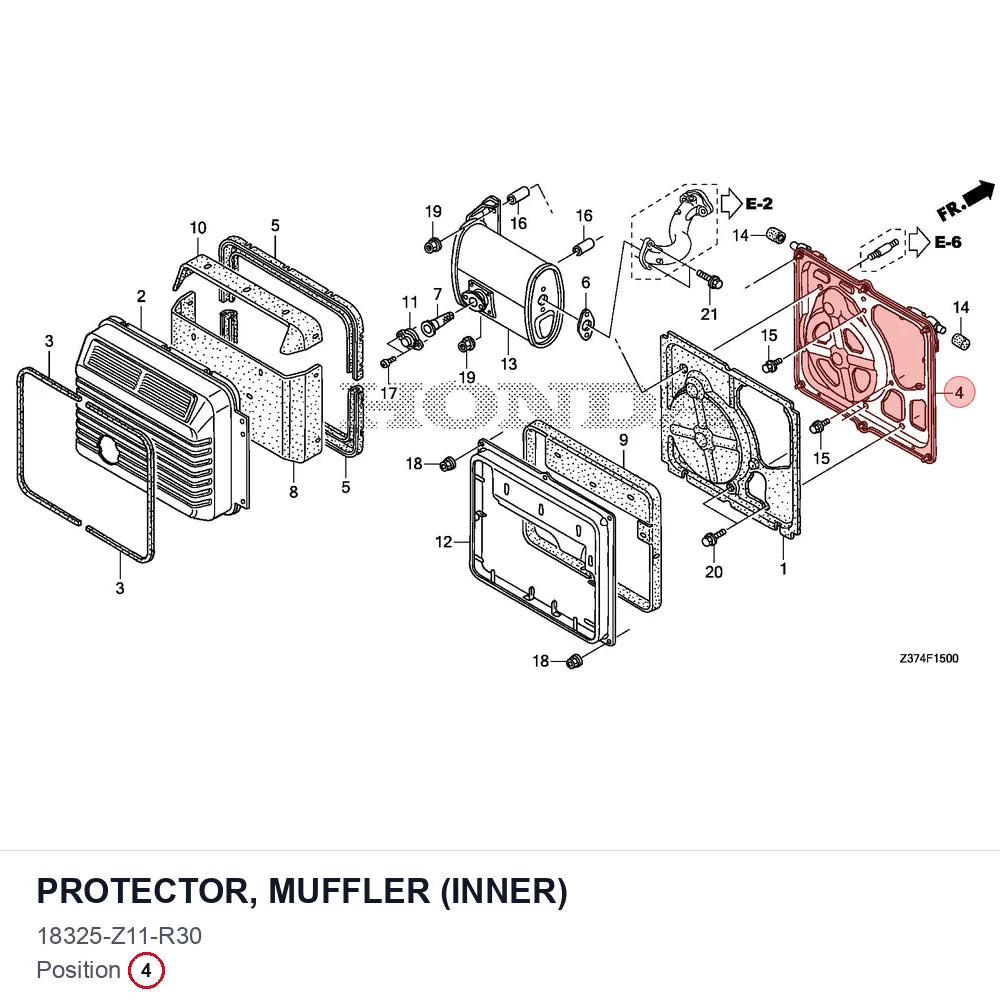 PROTECTOR, MUFFLER (INNER)