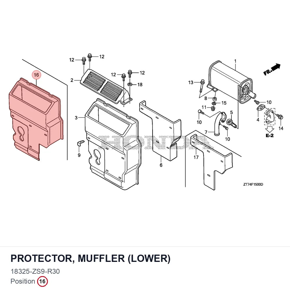 PROTECTOR, MUFFLER (LOWER)