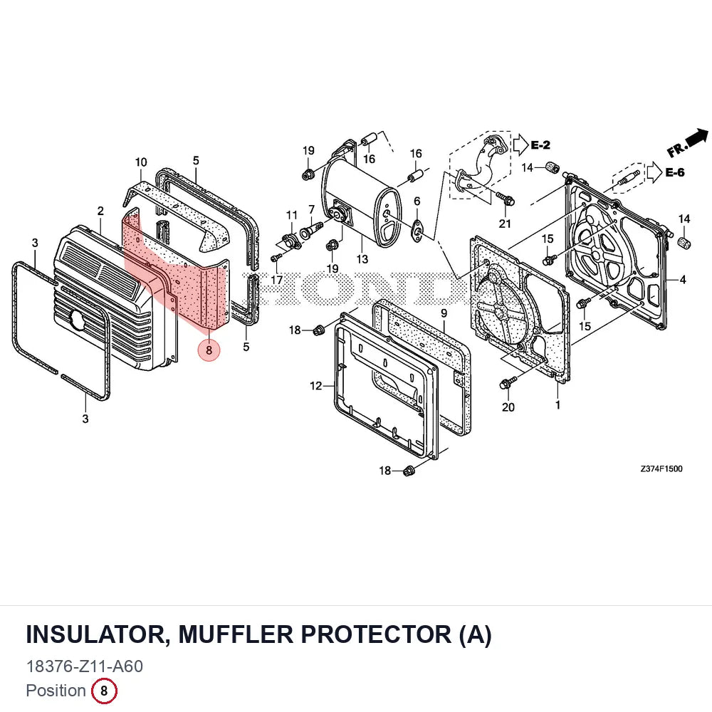 INSULATOR, MUFFLER PROTECTOR (A)
