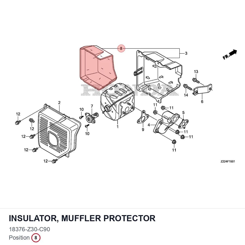 INSULATOR, MUFFLER PROTECTOR