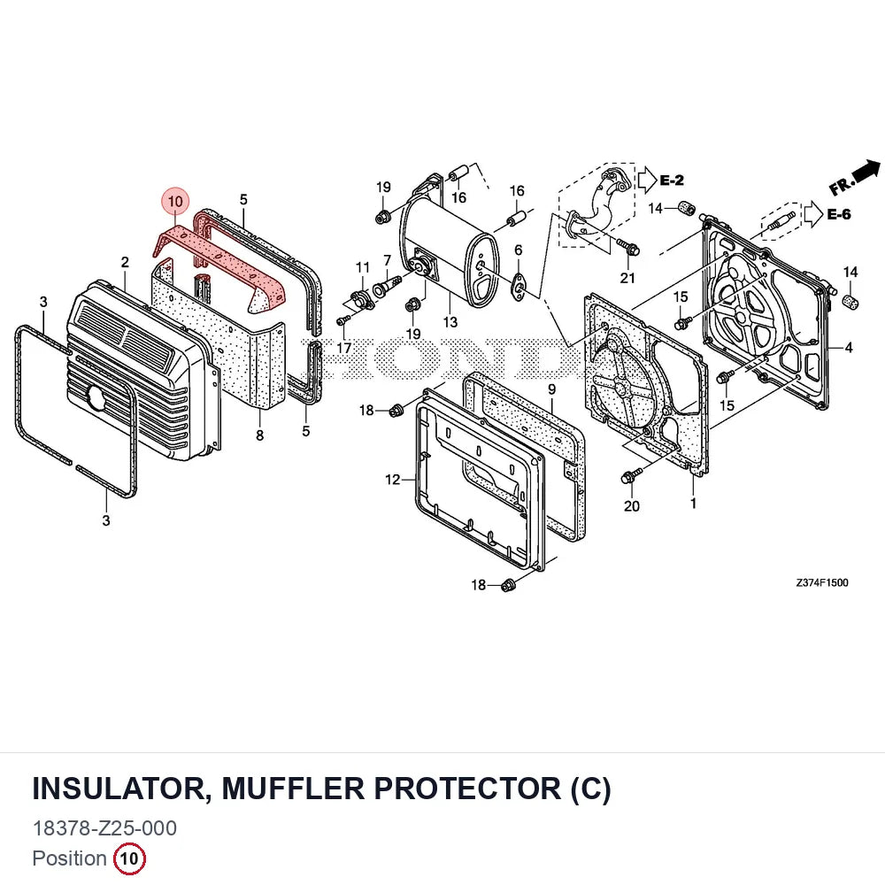 INSULATOR, MUFFLER PROTECTOR (C)