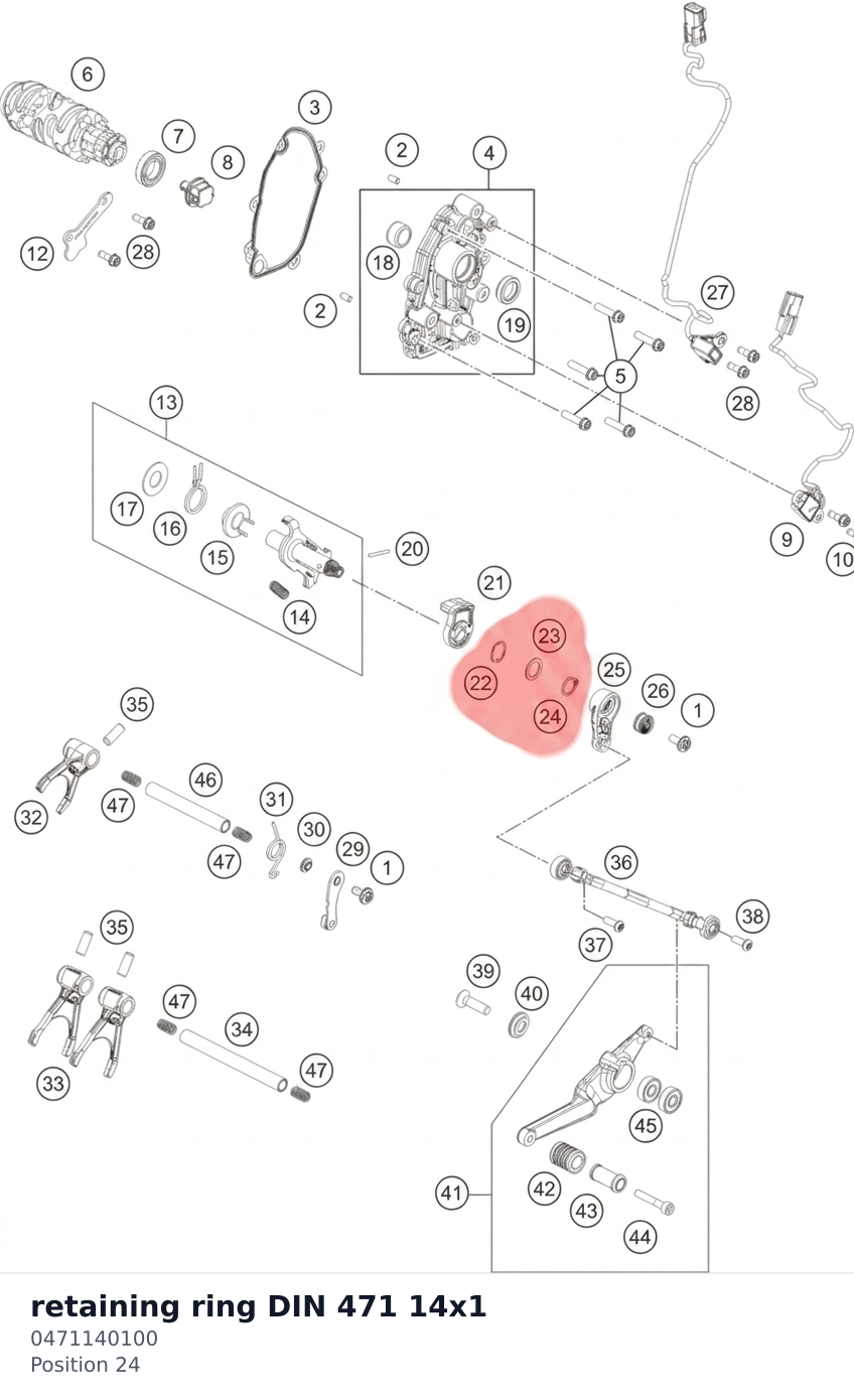 Diagram preview: retaining ring DIN 471 14x1 (0471140100)