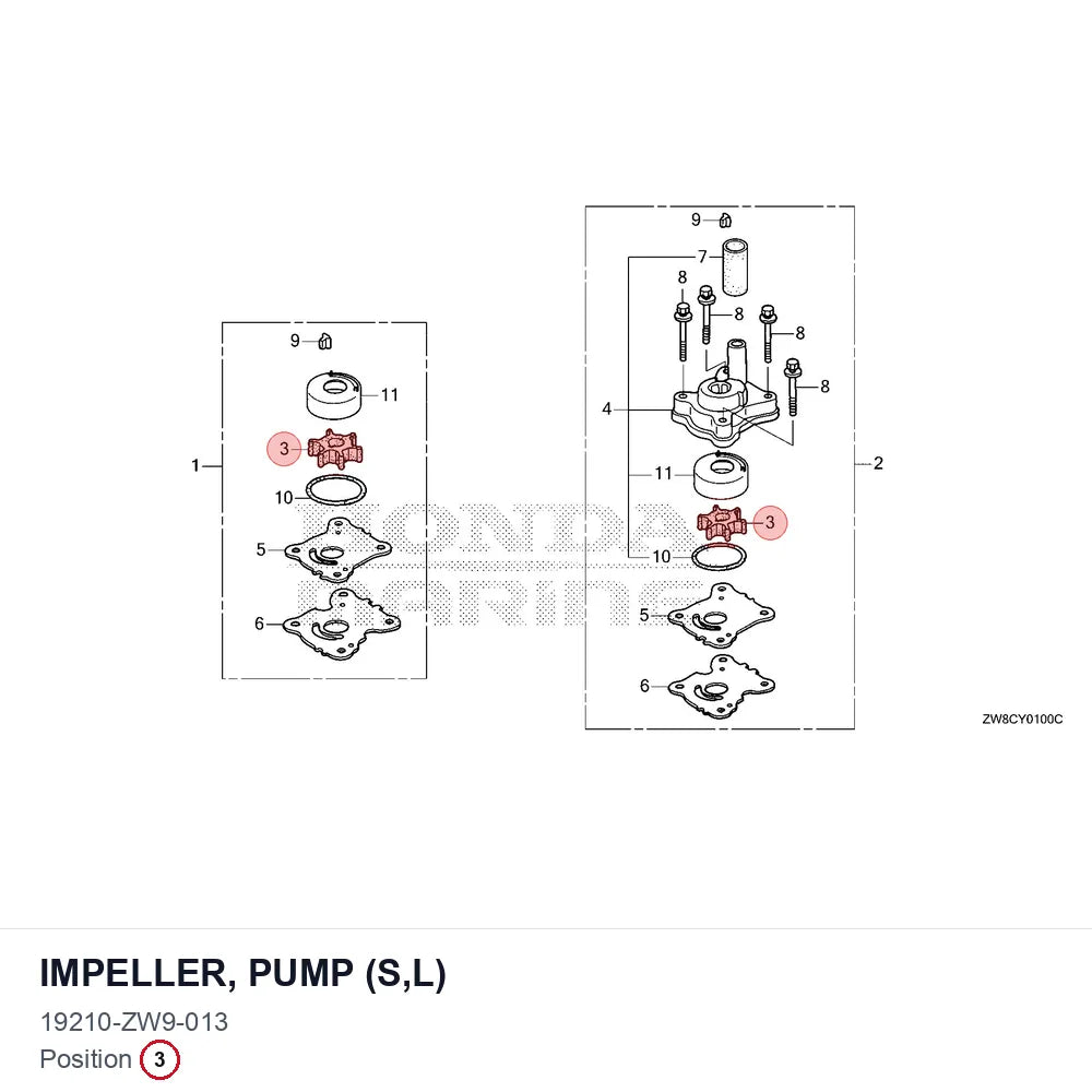 IMPELLER, PUMP (S,L)