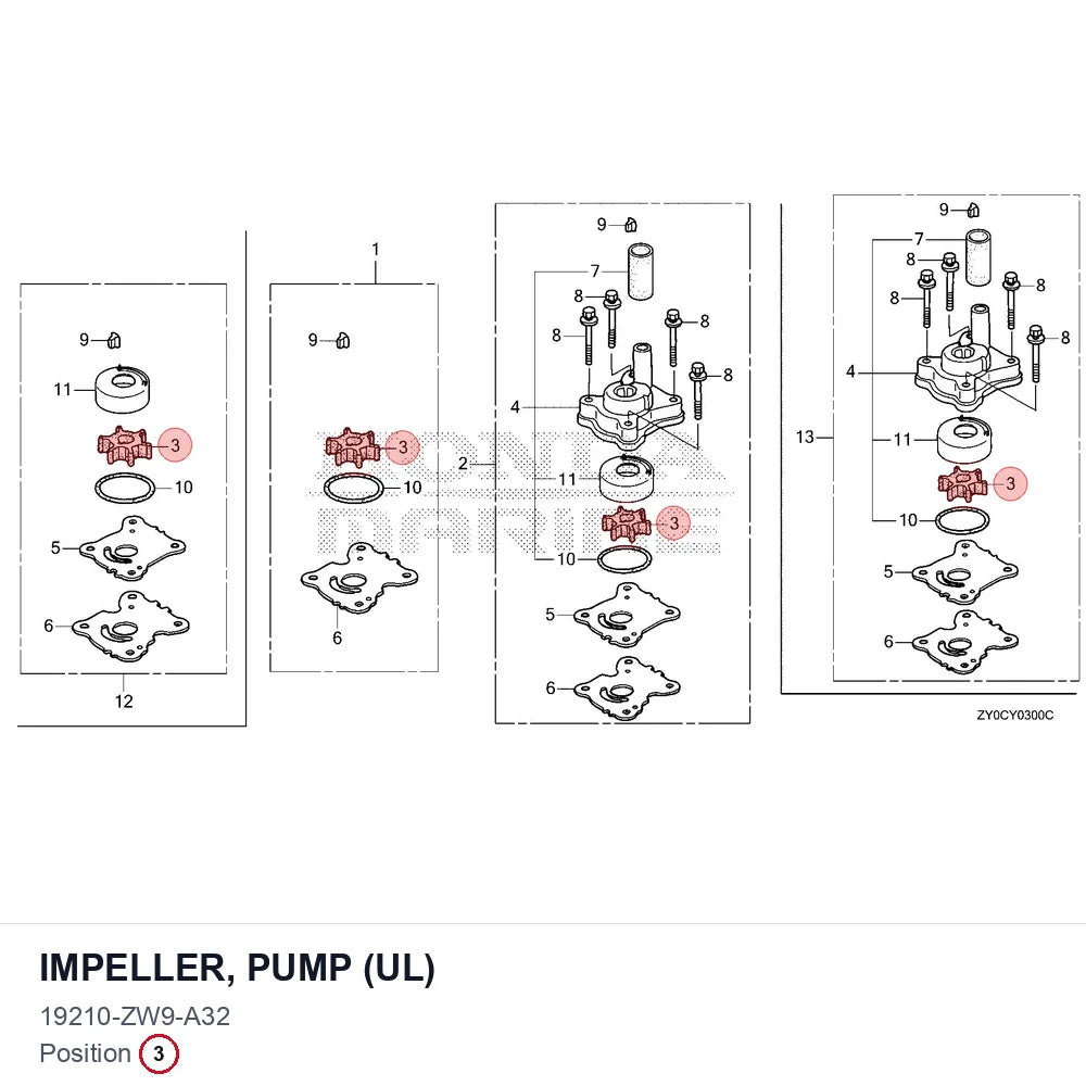 IMPELLER, PUMP (UL)