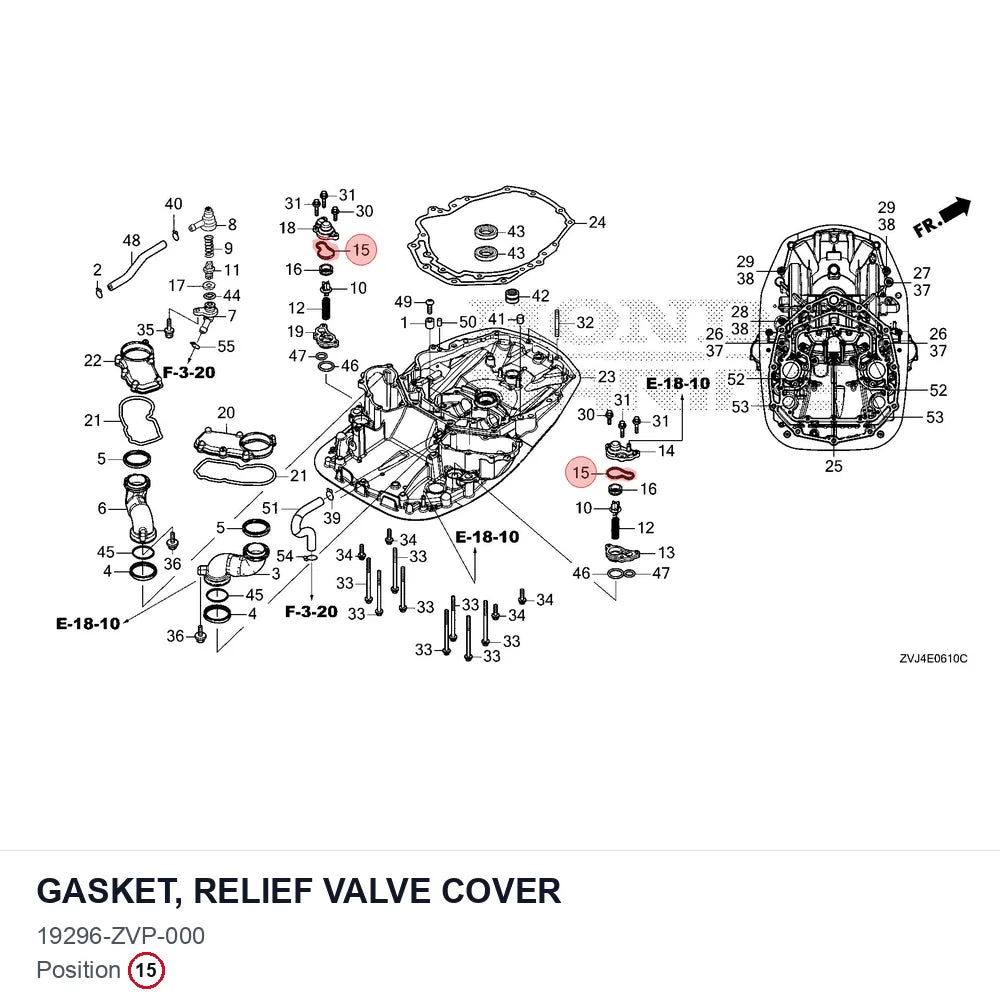 GASKET, RELIEF VALVE COVER