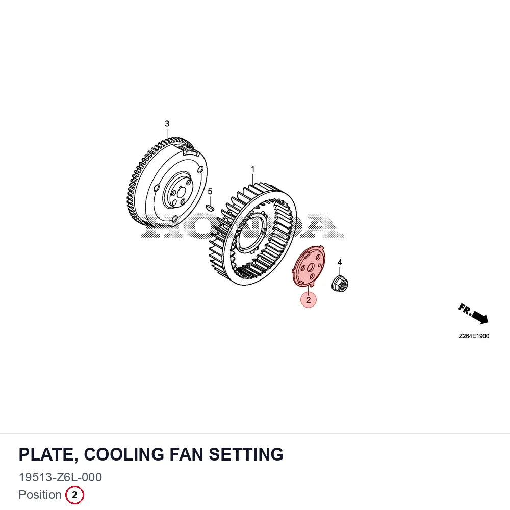 PLATE, COOLING FAN SETTING