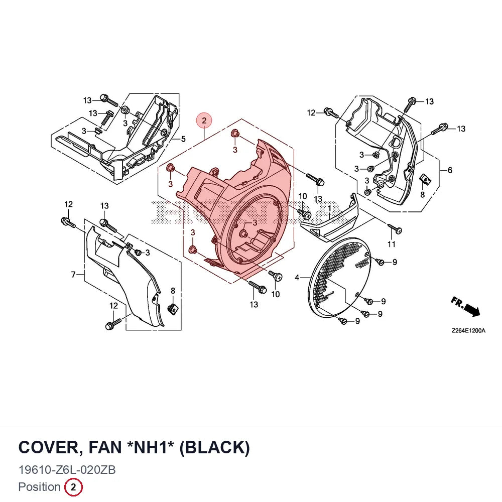 COVER, FAN *NH1* (BLACK)