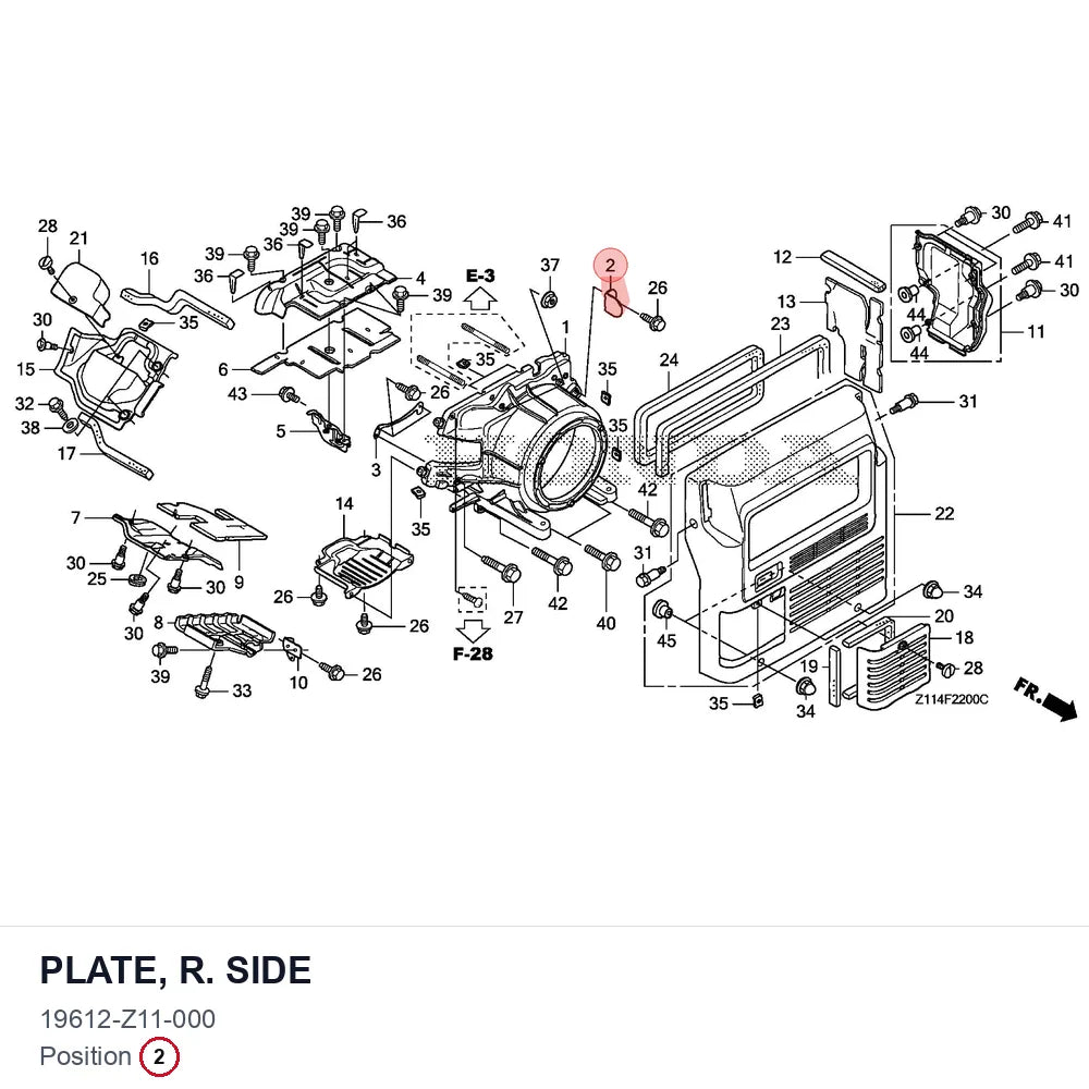 PLATE, R. SIDE