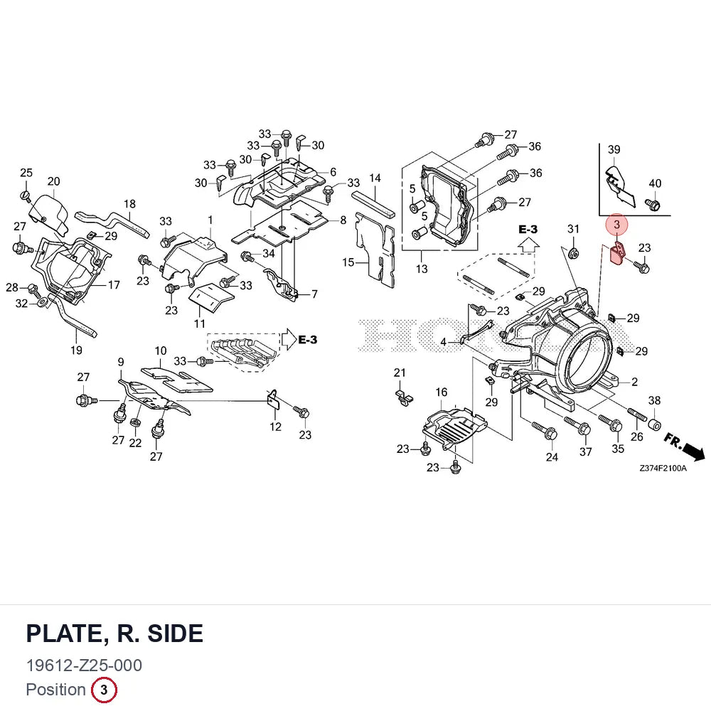 PLATE, R. SIDE