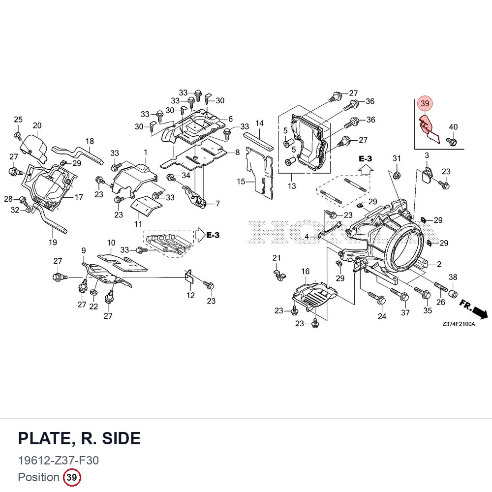 PLATE, R. SIDE