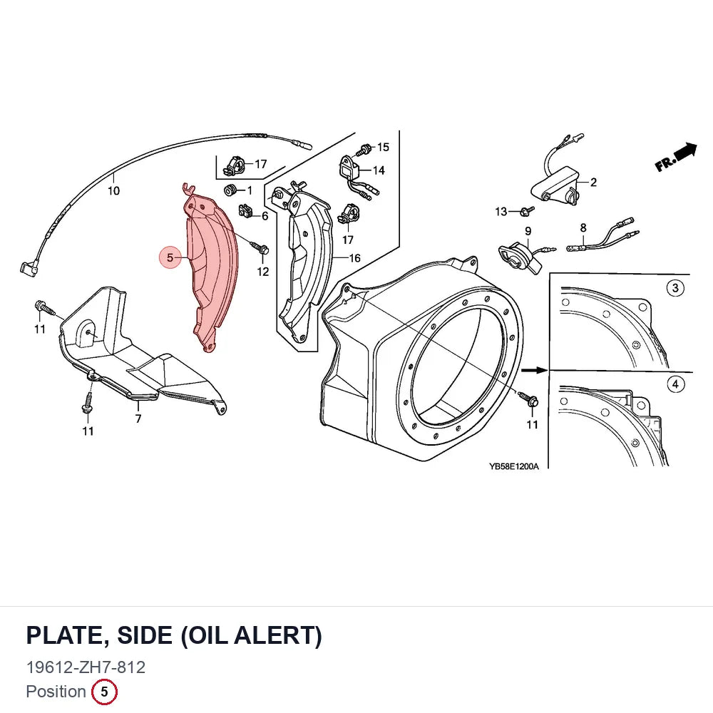 PLATE, SIDE (OIL ALERT)