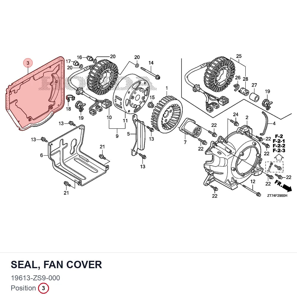 SEAL, FAN COVER
