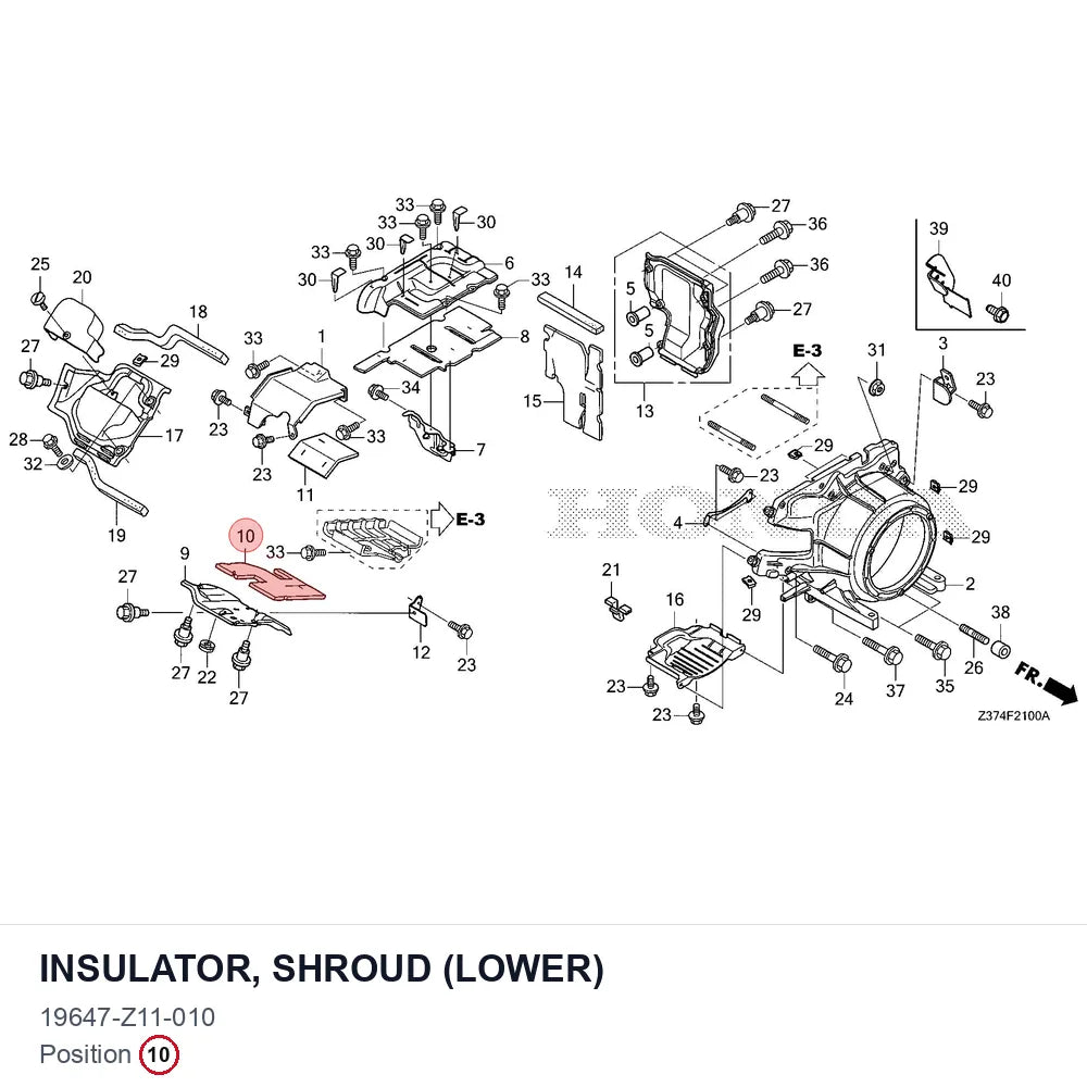 INSULATOR, SHROUD (LOWER)