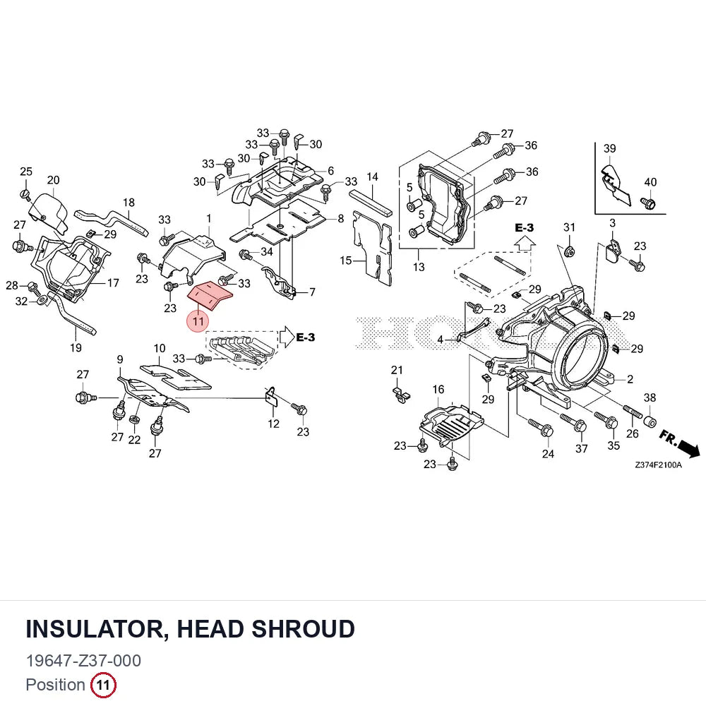 INSULATOR, HEAD SHROUD