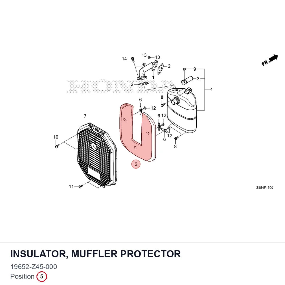 INSULATOR, MUFFLER PROTECTOR