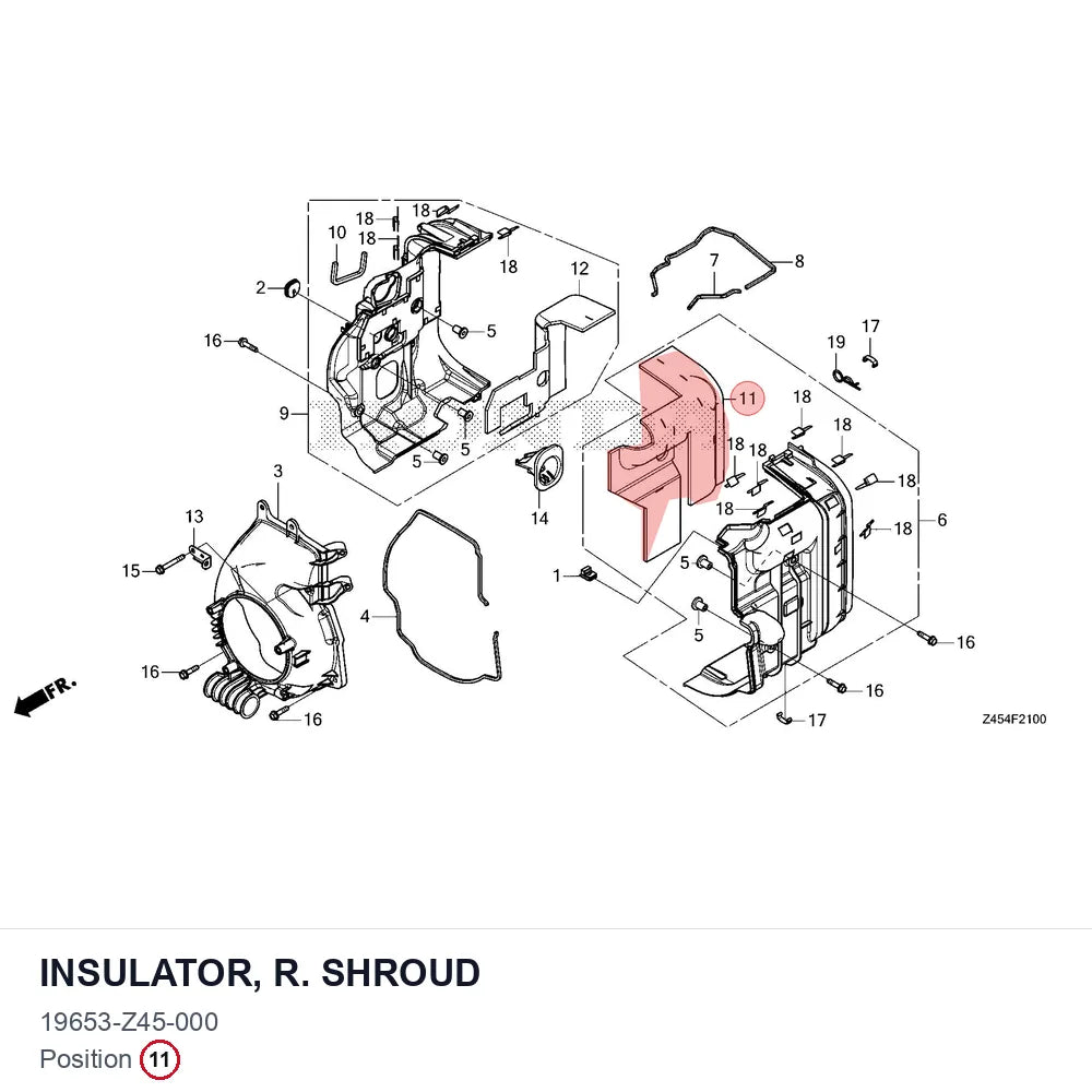 INSULATOR, R. SHROUD