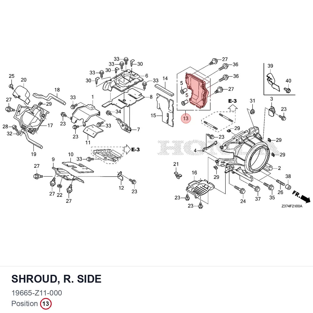 SHROUD, R. SIDE