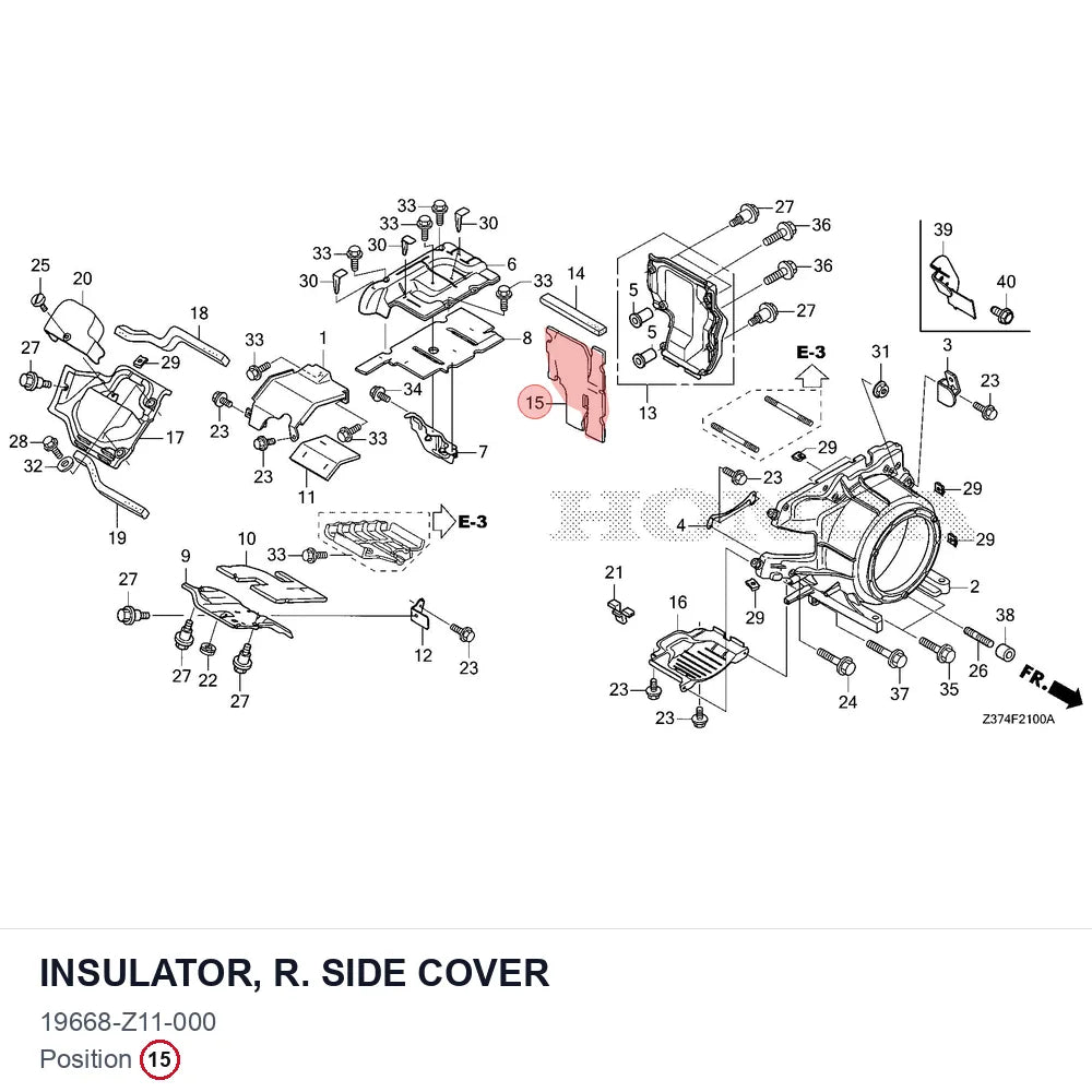 INSULATOR, R. SIDE COVER