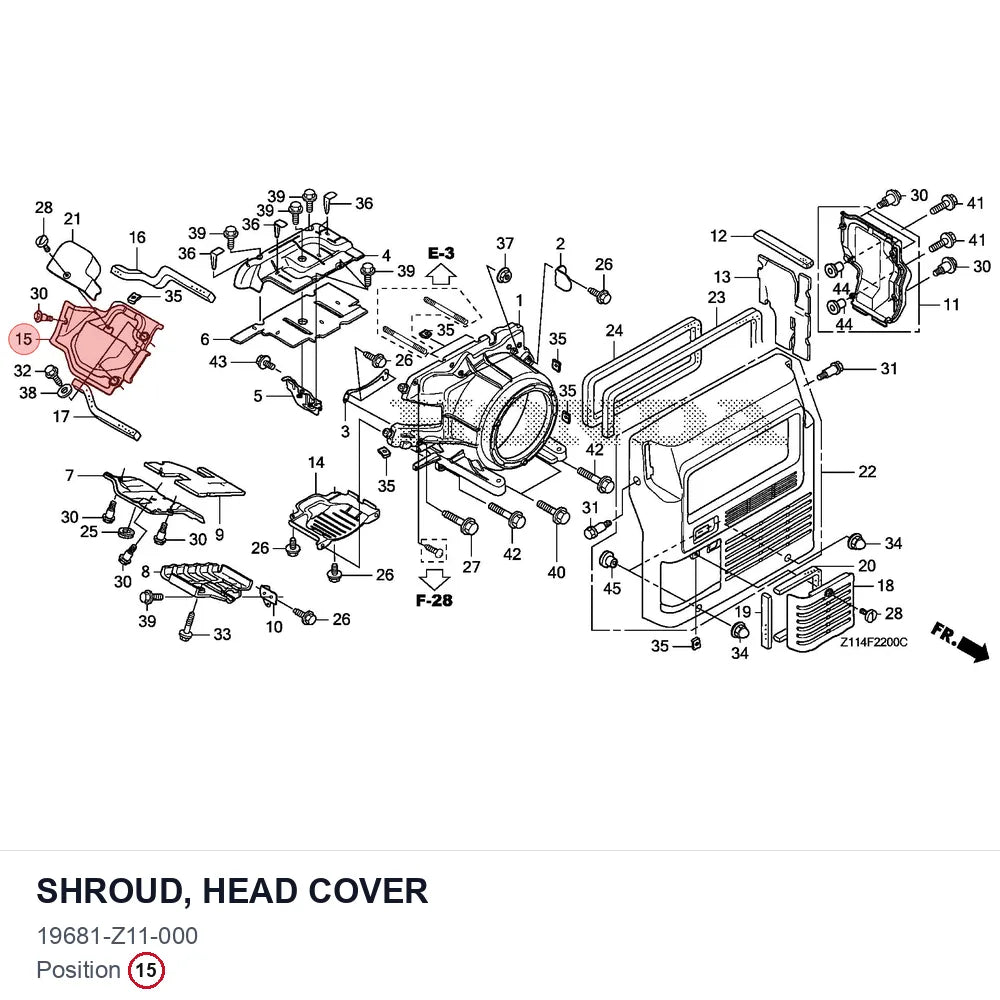 SHROUD, HEAD COVER