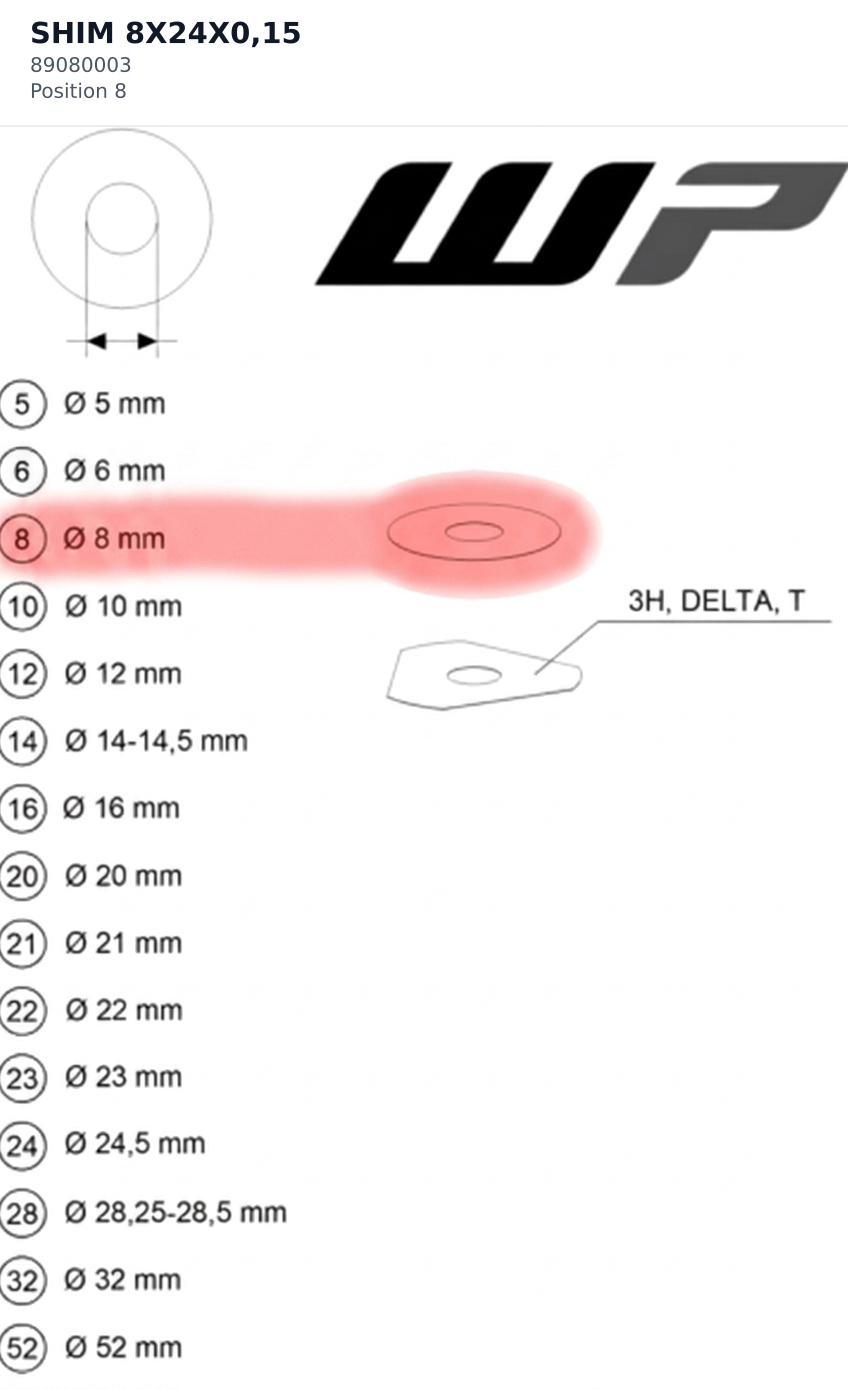 Diagram preview: SHIM 8X24X0,15 (89080003)