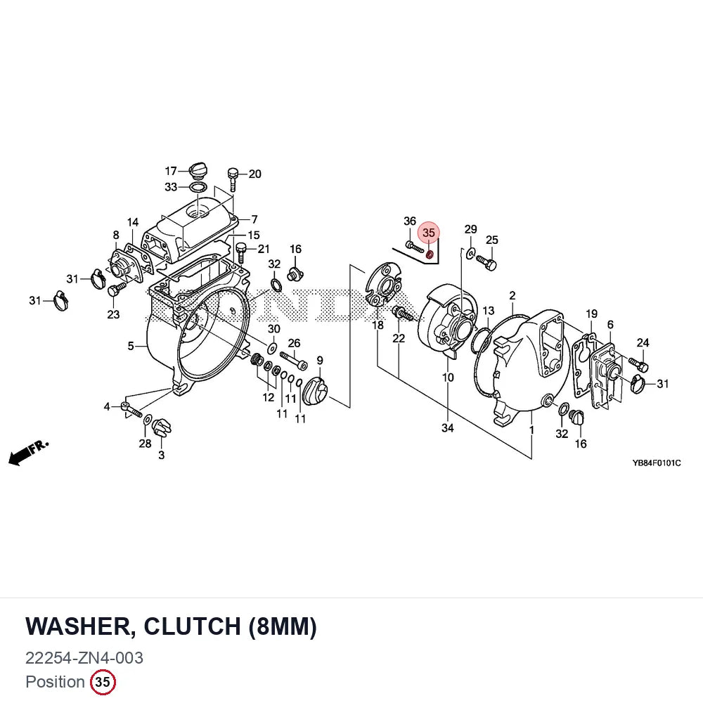WASHER, CLUTCH (8MM)