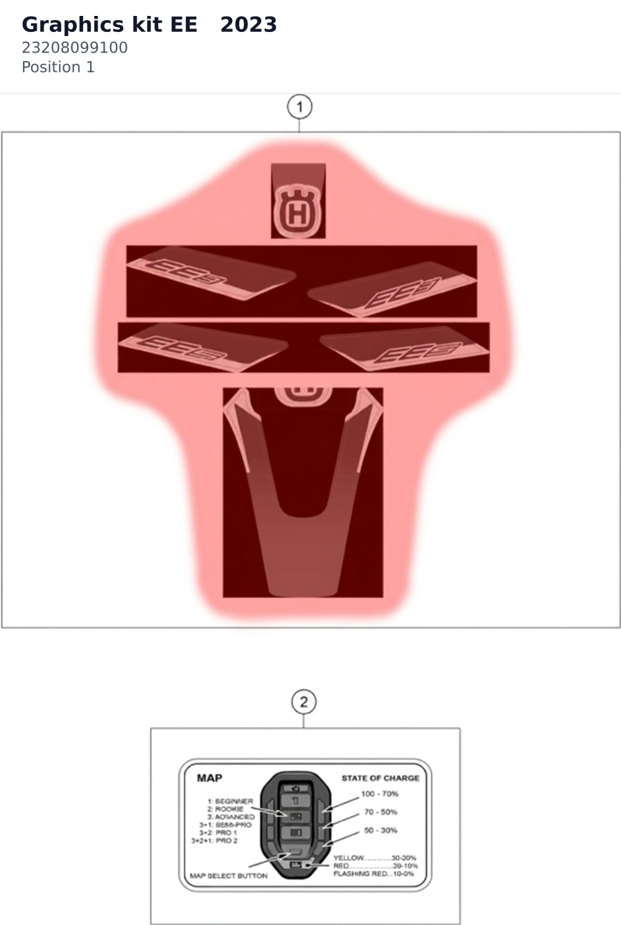Diagram preview: Graphics kit EE   2023 (23208099100)