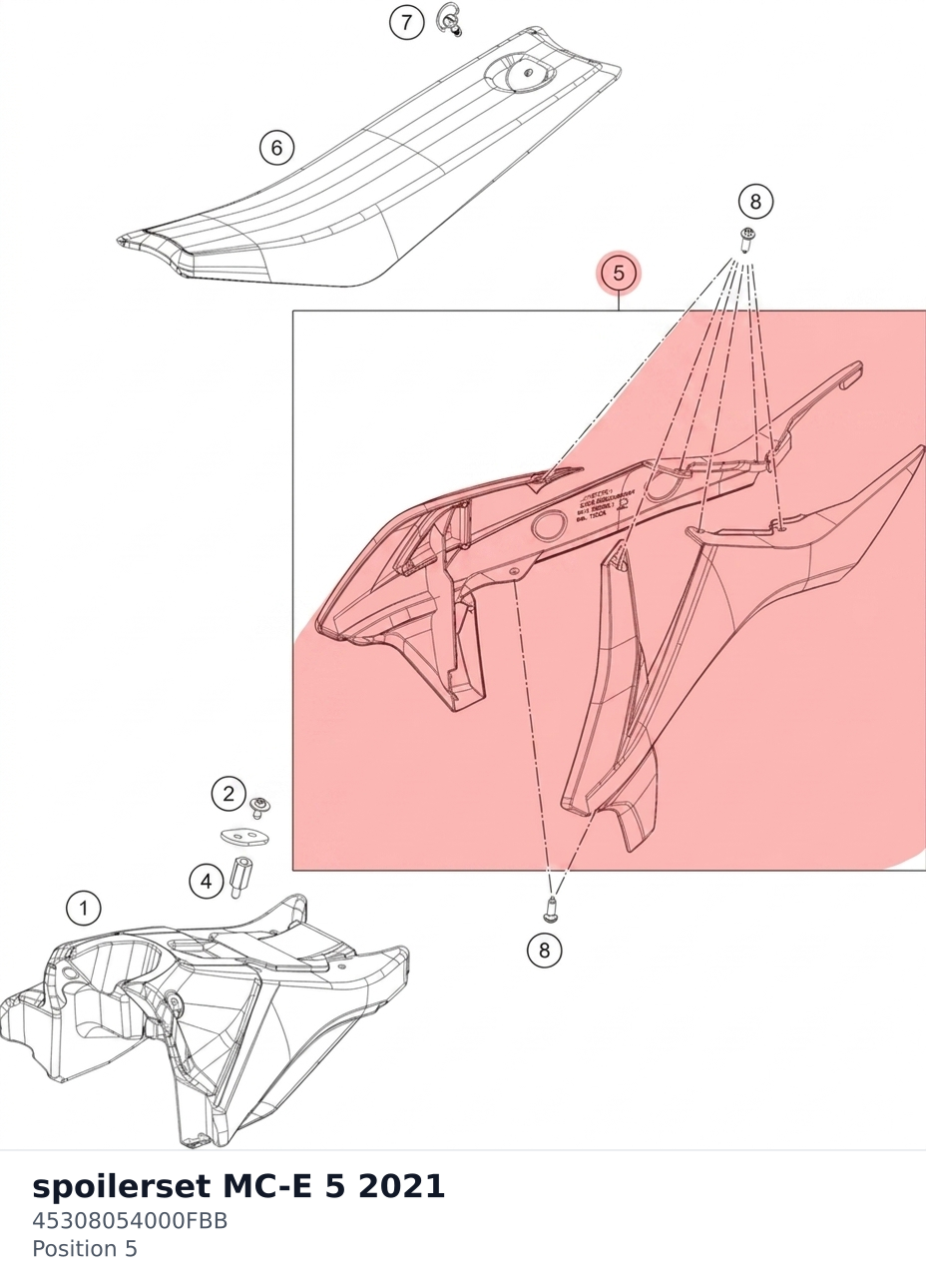 Diagram preview: spoilerset MC-E 5 2021 (45308054000FBB)