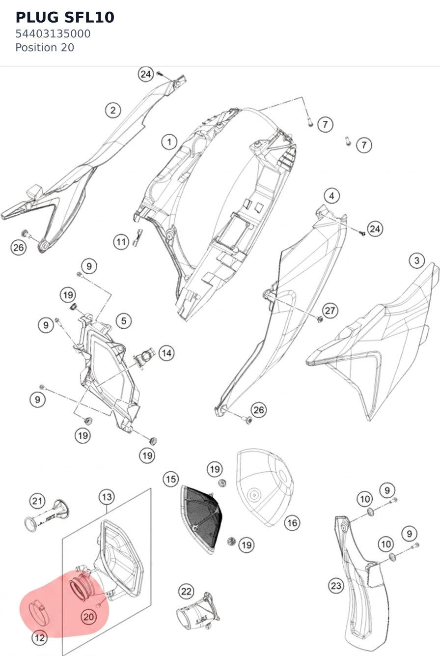 Diagram preview: PLUG SFL10 (54403135000)