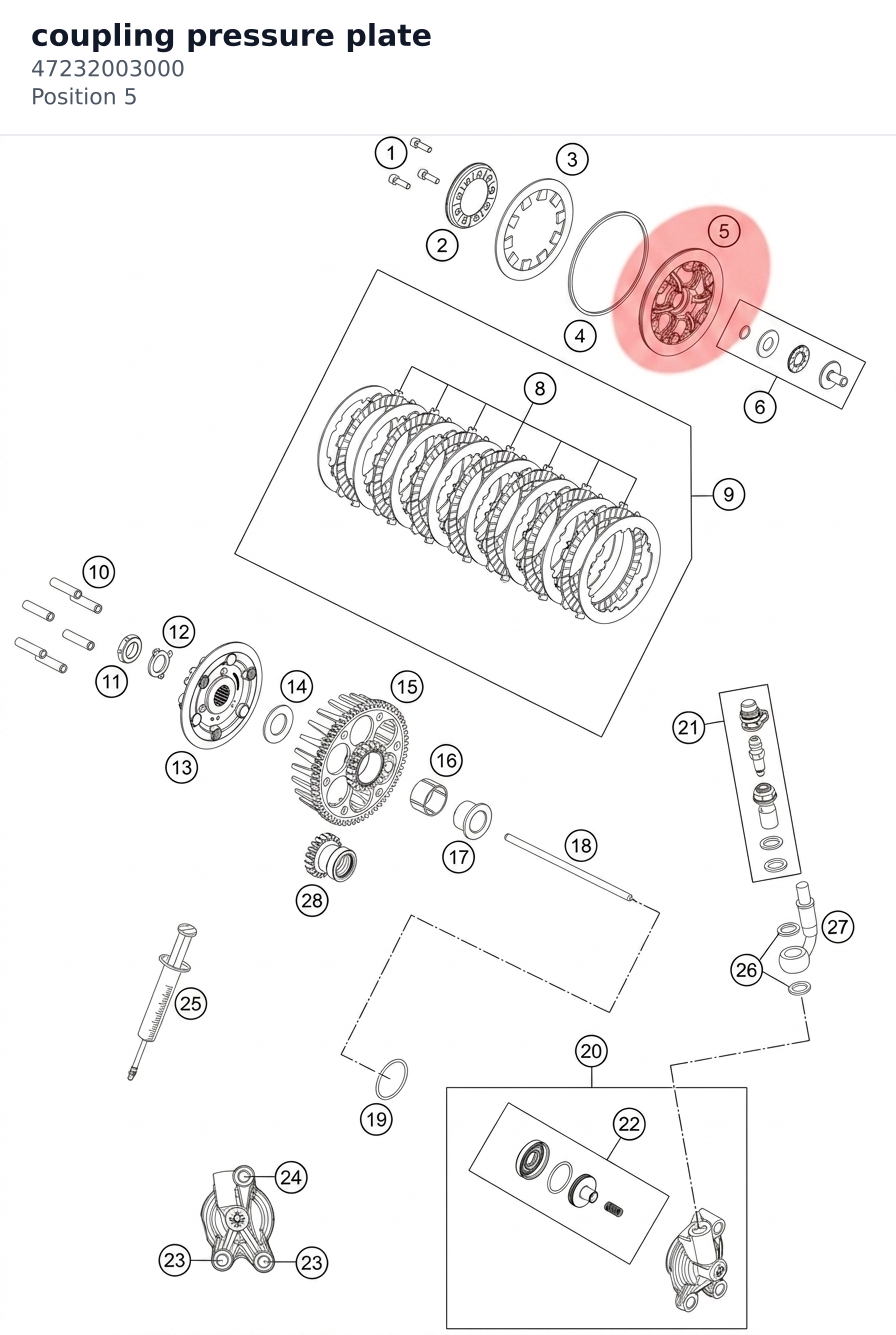 Diagram preview: coupling pressure plate (47232003000)