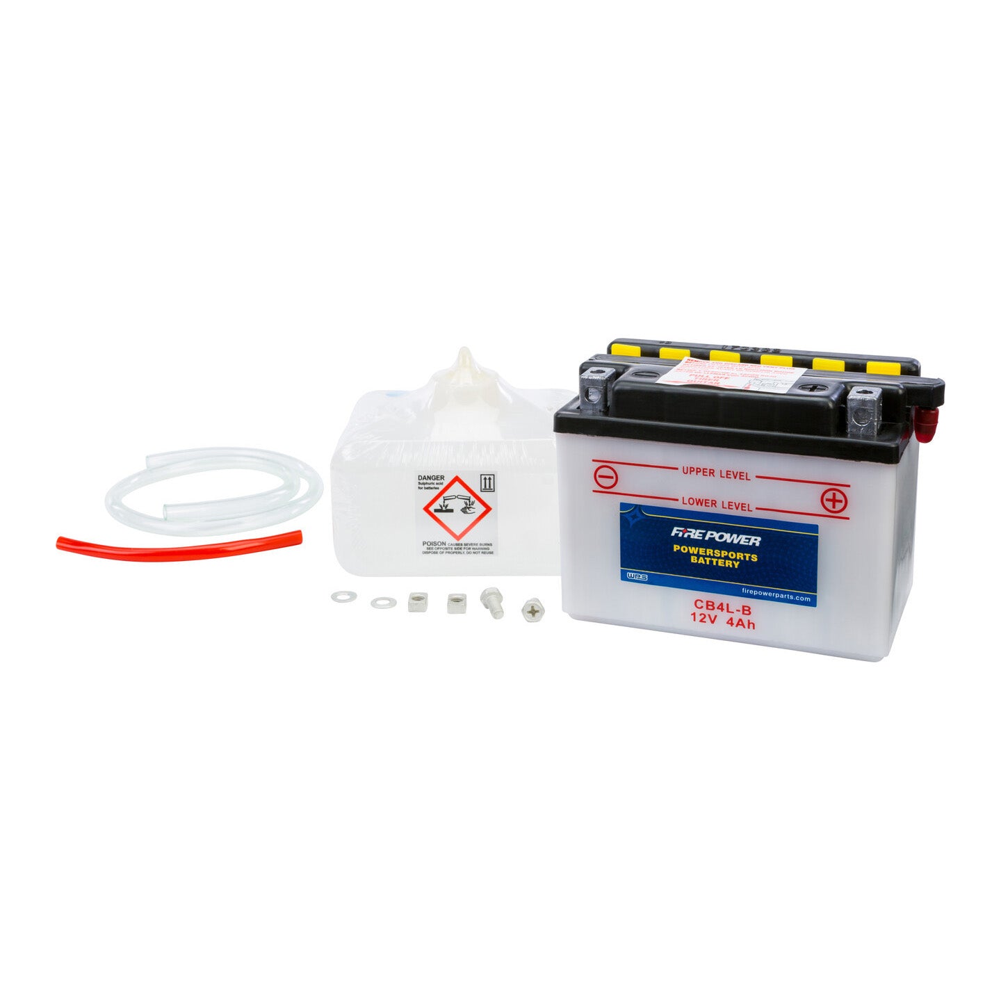 Fire Power 12V Heavy Duty Battery with Acid Pack CB4L-B