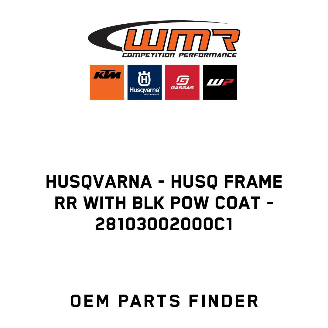 HUSQ FRAME RR WITH BLK POW COAT